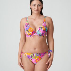 NAJAC Floral Explosion half padded plunge bikini top