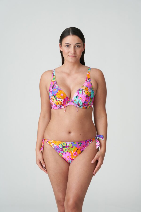 NAJAC Floral Explosion half padded plunge bikini top