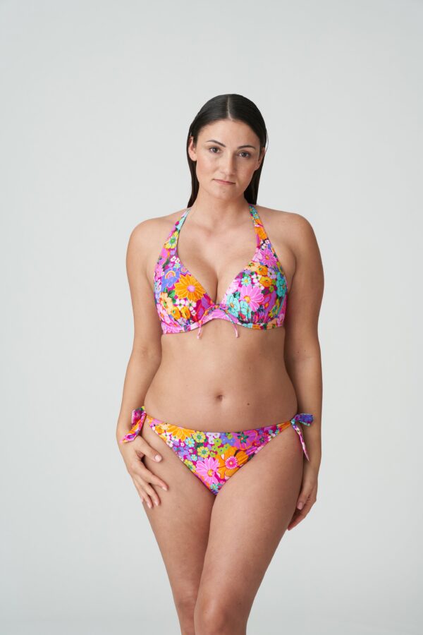 NAJAC Floral Explosion half padded plunge bikini top