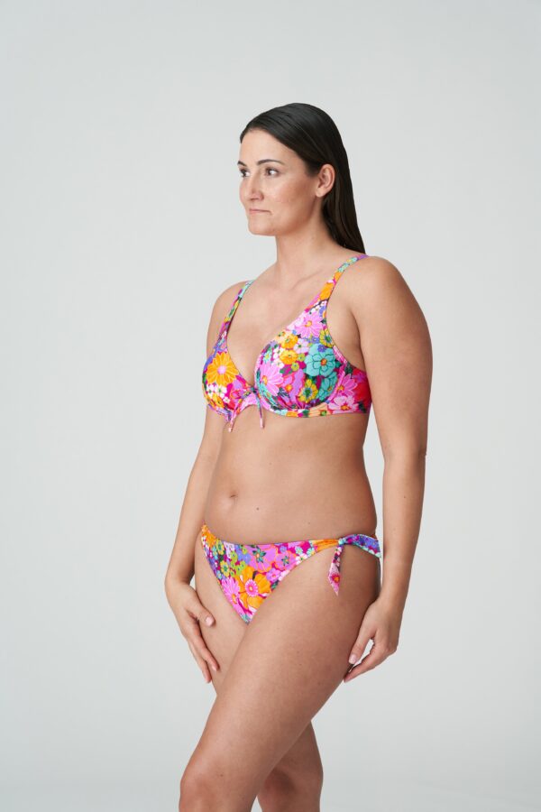 NAJAC Floral Explosion half padded plunge bikini top