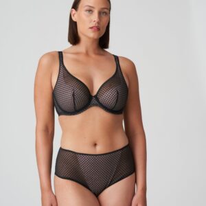 GLASS BEACH black half padded plunge bra