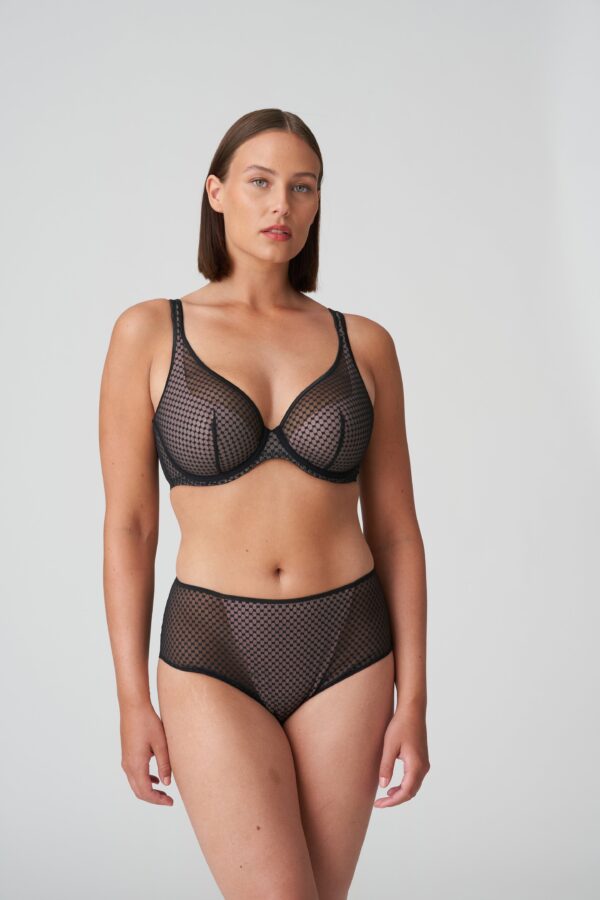 GLASS BEACH black half padded plunge bra