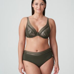 ARACRUZ Kaki half padded plunge bikini top